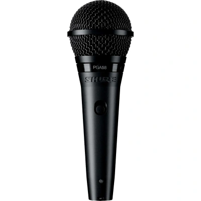 Микрофон Shure PGA58-XLR-E, кардиоидный вокальн c выкл, с кабелем XLR-XLR