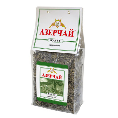 Чай листовой АЗЕРЧАЙ "Букет" зеленый крупнолистовой 400 г, 418039