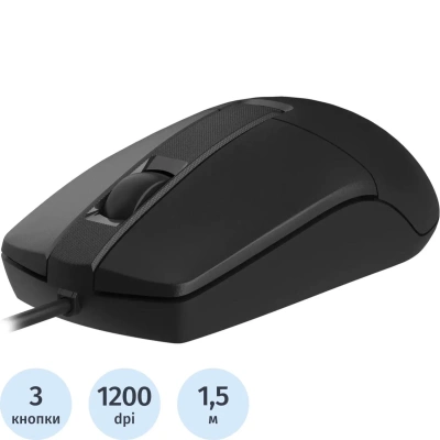 Мышь компьютерная A4Tech OP-335S оптическая (1200dpi) silent USB(3but) черн