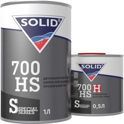 Двухкомпонентный акрил-уретановый прозрачный лак SOLID 700 HS системы High Solid