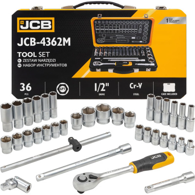 Набор инструментов JCB 36 предметов 1/2