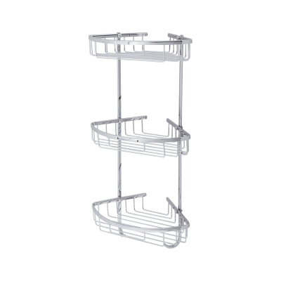 Угловая тройная решетка Veragio Basket 216x216х585 мм, хром