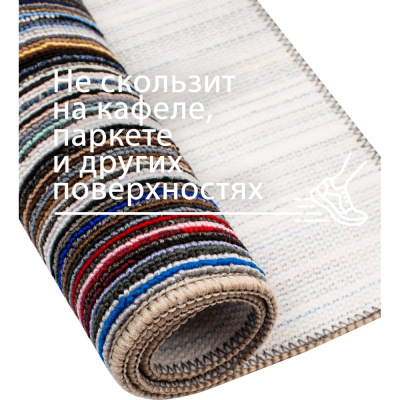Придверный коврик ComeForte мультиколор 90х150 см