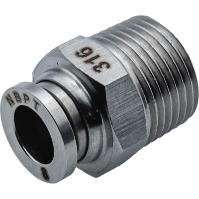 Фитинг NBPT прямой с нар. резьбой SSC 08-1/4 (02) (нерж. 316)