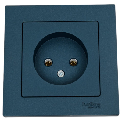 Розетка Systeme Electric AtlasDesign Изумруд б/з, 16А, в сборе SE