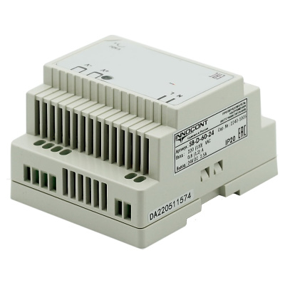Блок питания INNOCONT -10 +50С, IP20, вход: 220VAC, 0.8А, выход: 60W, 24VDC, 2.5A, типы защиты: КЗ, перегрузка