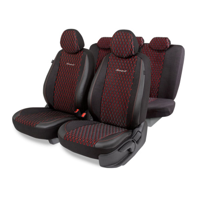 Авточехлы AUTOPROFI серия Premium, Black Ice. Ледяной шёлк, лён, премиальная экокожа, 7 мм. поролон