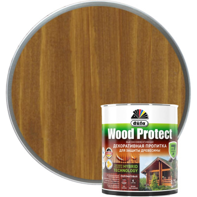 Пропитка для защиты древесины Dufa Wood Protect тик 750 мл