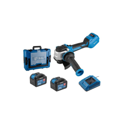 Аккуммуляторная углошлифмашина BULL CSG 1812-1 SR Xcase XLTpro 2x6 Ач БЕСЩЕТ, 125 мм, рег. об., 10 000 об/мин