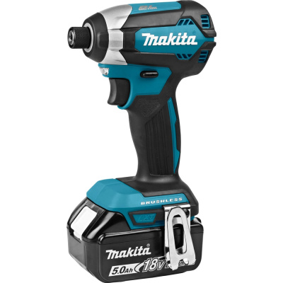 Шуруповерт аккумуляторный ударный бесщеточный Makita18В, 18В,1x5Ач, Li-ion,0-3400об\м,6-ти гр1\4",1.3кг,кейс,170Нм