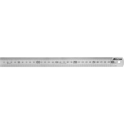 Линейка измерительная 300x25.4мм металлическая ГРСИ 89267-23 с поверкой Micron