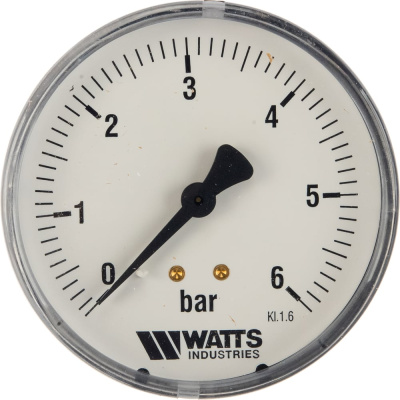 Аксиальный манометр Watts F+R150 0-6 бар, корпус 80 мм