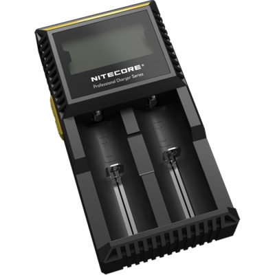 Зарядное устройство Nitecore d2 18650/16340 на 2 акб intellicharge v2 совместим с li-ion и ni-mh/ni-cd аккумуляторами с