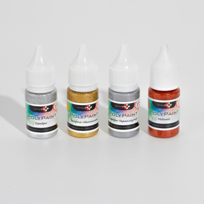 Набор красителей Saros Polymer PolyPaint МЕТАЛЛ 4x17 гр, в коробе