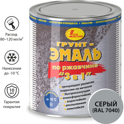 Грунт-эмаль по ржавчине Новбытхим 3387