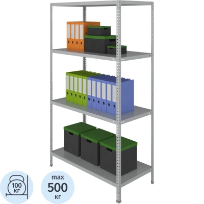 Стеллаж металлический Cobalt Shelf MS KD 1000x500/4 полки