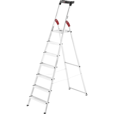 Алюминиевая стремянка с лотком для инструментов Hailo L60 StandartLine 7 ступеней