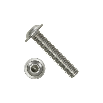 Винт ЦКИ ISO 7380-2, М6x25, с фланцем, A2, 200 шт