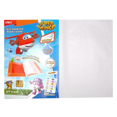 Набор обложек самоклеющихся д/книг Deli Super Wings 50x36см 10шт,EZ75112