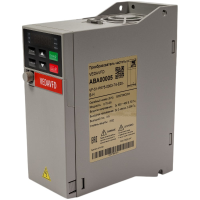 Преобразователь частоты VEDA VFD vf-51-pk75-0003-t4-e20-b-h, 0,75квт, 380в, ip20