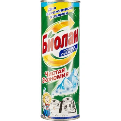 Чистящее средство 400 г, БИОЛАН "Горная свежесть", порошок, 33-6