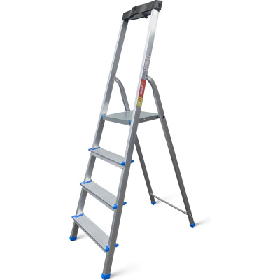 Стремянка алюминиевая LadderBel 4 ступени с органайзером STR-AL-4T