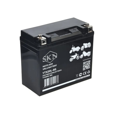 Аккумулятор стартерный для мототехники SKN YTX20L-BS (12V/18Ah/270A) [CT 12201, YTX20HL-BS]