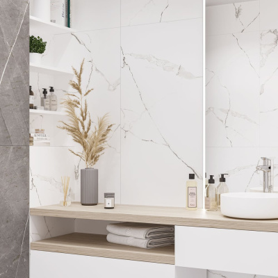 Керамогранит CULTO WHITE MARBLE 60x120 матовый, упаковка 1,44м2