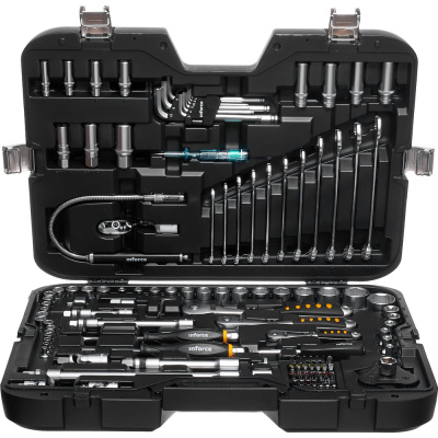Набор инструментов Inforce 120 предметов 1/2", 3/8" и 1/4"