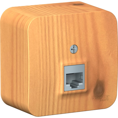 Компьютерная розетка Systeme Electric BLANCA О/У RJ45, категория 5E, ЯСЕНЬ
