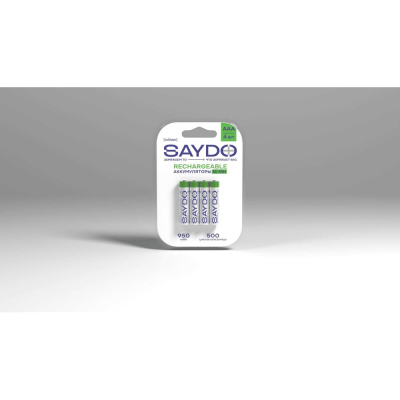 Аккумуляторы SAYDO RECHARGEABLE Ni-MH AАA, блистер 4 шт. SNR401
