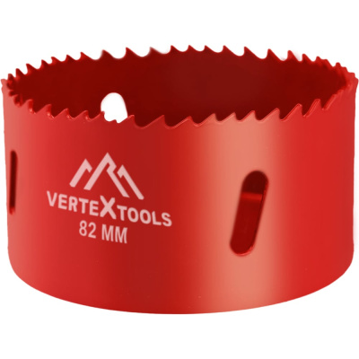 Коронка биметаллическая по металлу 82 мм vertextools