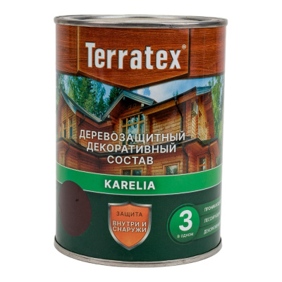 Деревозащитный декоративный состав ТЕРРАТЕКС венге, 0.75 кг, 1 л