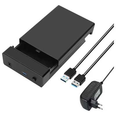 Внешний корпус для жесткого диска PALMEXX SATA 3.5 до 18Тб, USB3, чёрный, пластик PX/HDDB-35P-BLK