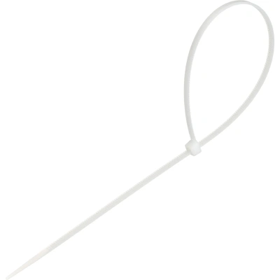 Стяжка (хомут) 300 мм x 3,6 мм,Bigtech BT-CT-300-36-W нейлон,бел, 100 шт/уп