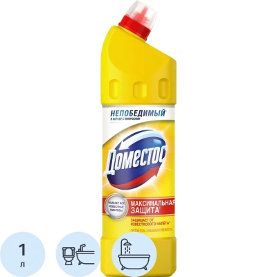 Средство для сантехники DOMESTOS универс. Лимон.свежесть 1л 1461970_Алрс