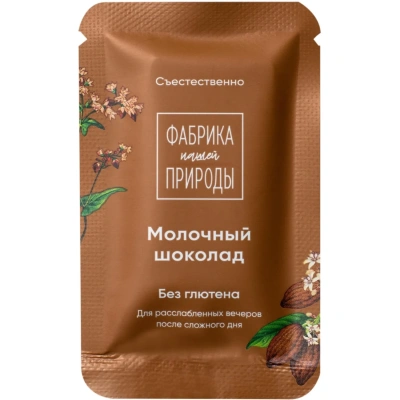 Шоколад Фабрика нашей природы молочный, 20гx6шт/уп
