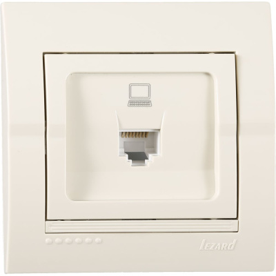 Розетка Lezard DERIY RJ45 крем