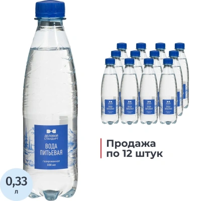 Вода питьевая Деловой Стандарт газ ПЭТ 0,33 л