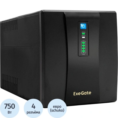 ИБП ExeGate SpecialPro UNB-1200.LED.AVR.4SH.USB (EP285490RUS)