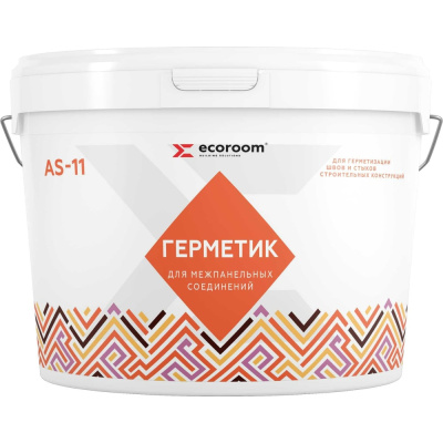 Акриловый герметик для межпанельных швов ECOROOM AS-11 серый, 15 кг, E-Герм-5465/15