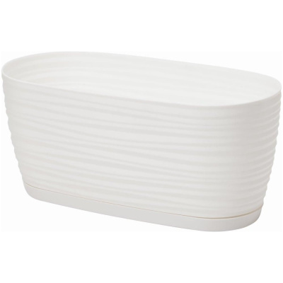 Кашпо с поддоном FormPlastic Sahara petit 3110 011 27х13х11.85 см, 2.65 л, белое