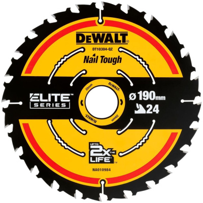 Пильный диск по дереву DEWALT DT10402, 190х30х1.65 мм