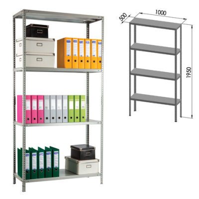 Стеллаж ПРАКТИК MS 200KD-100x50-4 S24099245402