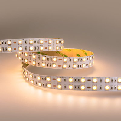 Светодиодная лента ELEGANZ LUX 5050 120 LED (28.8W/M) 12V теплая 3000К IP20 двухрядная, 5м EL-LS-28WW