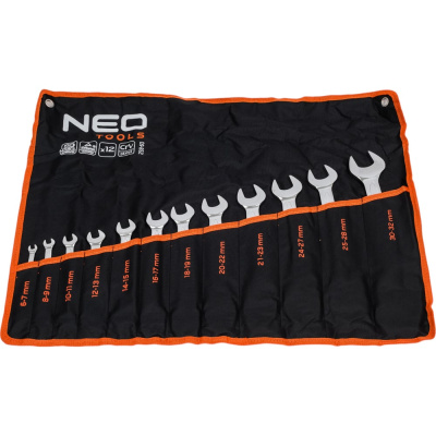 Двухсторонние ключи с открытым зевом NEO 6-32 мм, 12 шт NEO Tools