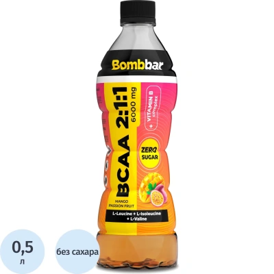 Напиток энергетический б/а BOMBBAR BCAA манго-маракуйя ПЭТ 500 мл х 12