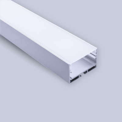 Накладной алюминиевый профиль ELEGANZ 50x32 мм с рассеивателем, 2м