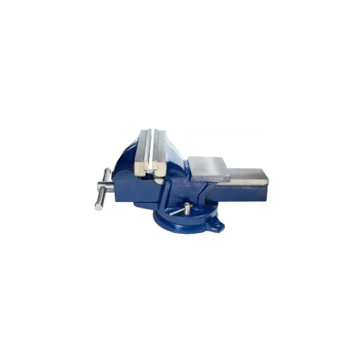 Слесарные тиски GRIFF 125 мм, поворотные, стальные, с наковальней 7.5кг