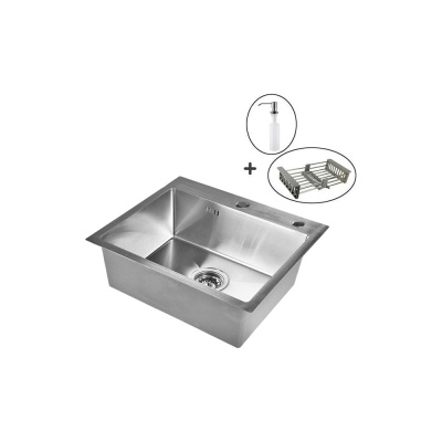 Кухонная мойка WISENT ws37050 (70x50 см) с раздвижным коландером и дозатором